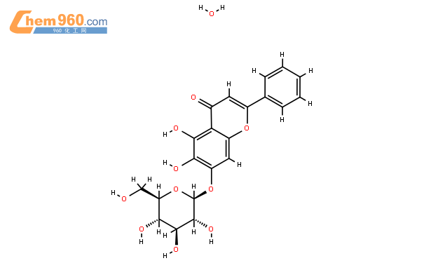 黄芩苷98结构式