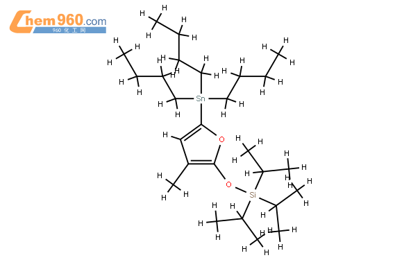 3-甲基-2-三異丙氧基-5-三丁基錫呋喃結(jié)構(gòu)式圖片|352423-69-9結(jié)構(gòu)式圖片