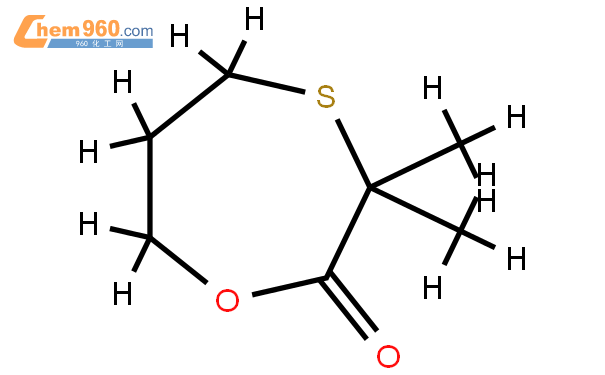 3,3-dimethyl-1,4-oxathiepan-2-one結構式