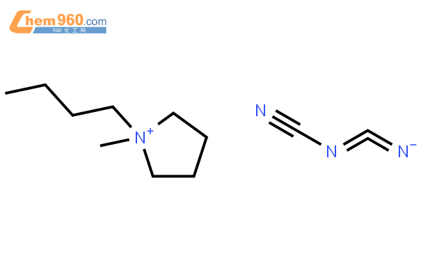 1-乙基-3-甲基咪唑鎓二氰胺鹽結構式