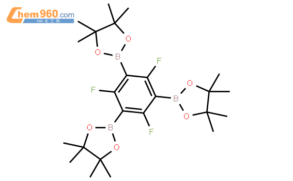 4,6-三氟苯基-1,3,5-三基)三(4,4,5,5-四甲基-1,3,2-二氧硼戊烷)结构