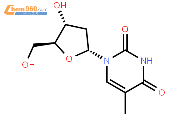 β-胸腺嘧啶核苷结构式