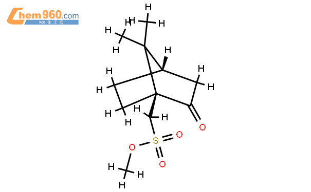 樟脑磺酸甲酯结构式,樟脑磺酸甲酯化学式 960化工网