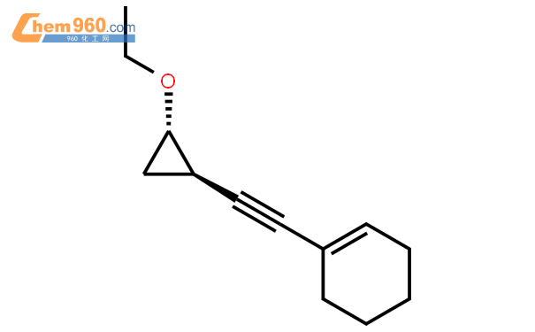 rel-(9ci)-1-[[(1r,2s)-2-乙氧基環丙基]乙炔]-環己烯結構式