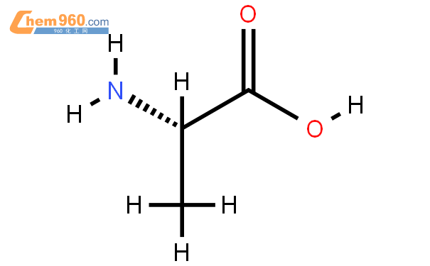 2-氨基丙酸結構式