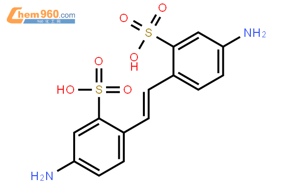 4,4'-二氨基二苯乙烯-2,2'-二磺酸结构式