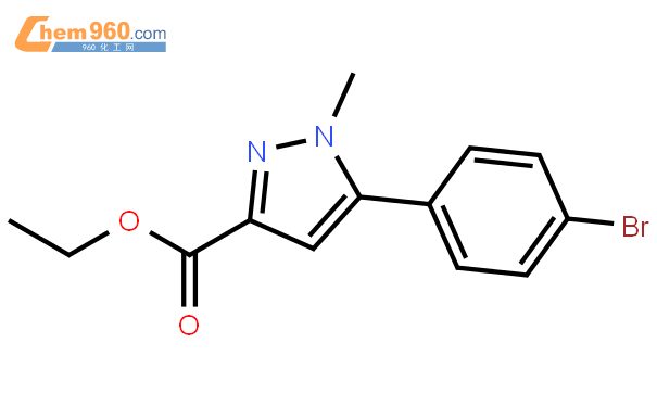 5-(4-溴苯基)-1-甲基-1h-吡唑-3-羧酸乙酯結構式