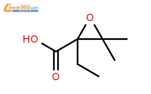 2-乙基-3,3-二甲基-2-环氧乙烷羧酸结构式