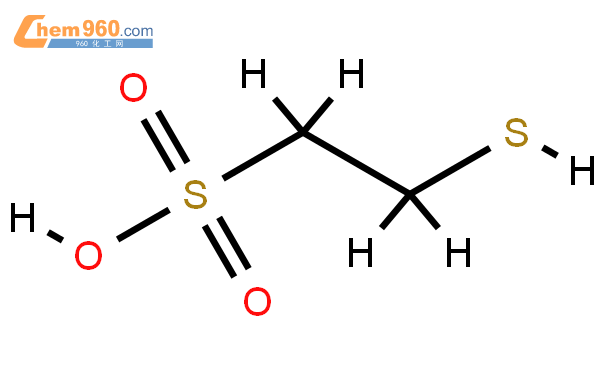 2-mercaptoethanesulfonic acidcas:9005-46-3分子式:c2h6o3s2分子量