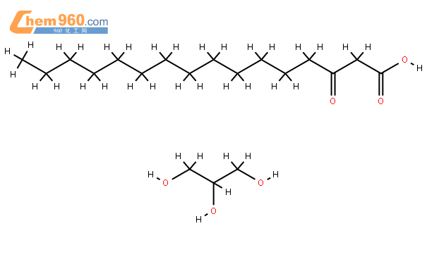 3-氧代十六烷酸甘油酯結構式