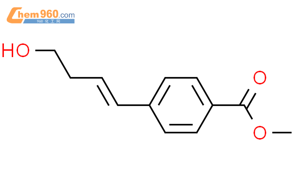 4(1e-4-羟基-1-丁烯-1-基]苯甲酸甲酯结构式