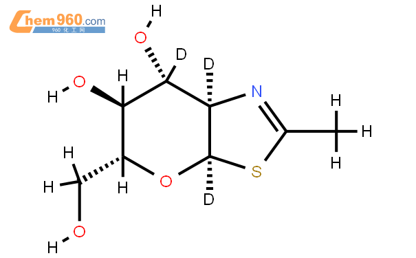 7r,7ar-5h 吡喃并[3,2-d]噻唑-6,7-二醇-d3结构式,3a,6,7,7a-四氢-5