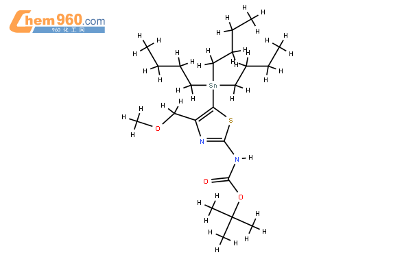 2-叔丁酰基氨基-4-甲氧基甲基-5-三丁基锡噻唑结构式图片|944804-86-8结构式图片