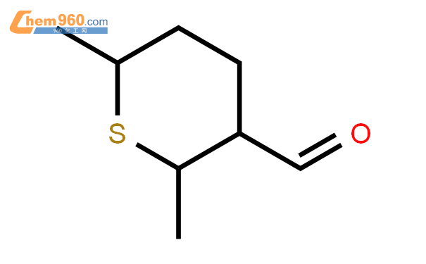 (9ci)-四氫-2,6-二甲基-2h-硫代吡喃-3-羧醛結構式