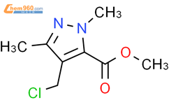 4-​(氯甲基)-​1.​3-​二甲基-​1H-​吡唑-​5-​羧酸甲酯结构式图片|1001415-64-0结构式图片