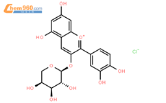 氯化花青素3-阿拉伯糖苷结构式图片|111613-04-8结构式图片