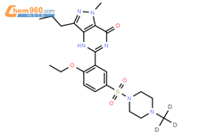 西地那非-D3（N-甲基-d-哌嗪）结构式图片|1126745-90-1结构式图片