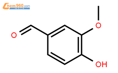 Vanillin (contains H2SO4)Ethanol Solution[for TLC Stain] 香兰素乙醇溶液(含硫酸)[用于薄层色谱显色剂]结构式图片|121-33-5结构式图片