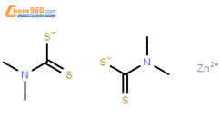 二甲基二硫代氨基甲酸锌结构式图片|137-30-4结构式图片