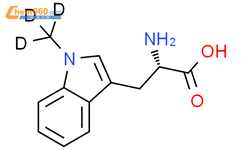 1-甲基D3-L-色氨酸结构式图片|1801851-87-5结构式图片