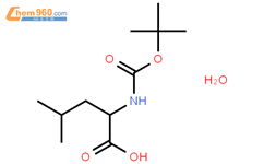 N-叔丁氧羰酰基-亮氨酸一水结构式图片|200936-87-4结构式图片