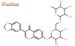 4H-1-Benzopyran-4-one,3-(1,3-benzodioxol-5-yl)-7-[[6-O-(6-deoxy-a-L-mannopyranosyl)-b-D-glucopyranosyl]oxy]-结构式图片|25776-06-1结构式图片