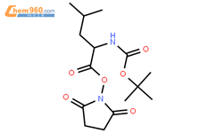 N-叔丁氧羰基-L-亮氨酸 N-羟基琥珀酰亚胺酯结构式图片|3392-09-4结构式图片