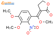 3-[(3,4-二甲氧基-2-硝基苯基)甲氧基亚甲基]二氢-2(3H)-呋喃酮结构式图片|3584-52-9结构式图片