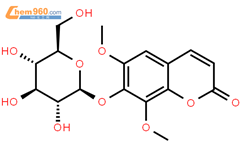 异嗪皮啶-7-O-beta-D-葡萄糖苷结构式图片|483-91-0结构式图片