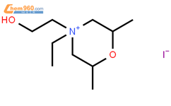 Morpholinium, 4-ethyl-4-(2-hydroxyethyl)-2,6-dimethyl-, iodide结构式图片|64632-04-8结构式图片
