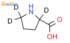 DL-脯氨酸2,5,5--D3结构式图片|784086-28-8结构式图片