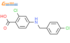 2-氯-4-[[(4-氯苯基)甲基]氨基]苯甲酸结构式图片|884995-49-7结构式图片