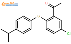 1-[5-chloro-2-(4-propan-2-ylphenyl)sulfanylphenyl]ethanone结构式图片|91527-91-2结构式图片
