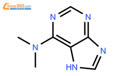 N6,N6-二甲基氨基嘌呤结构式图片|938-55-6结构式图片