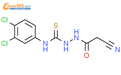 2-氰基-N-{[(3,4-二氯苯基)氨基甲硫基]氨基}乙酰胺结构式图片|656222-54-7结构式图片