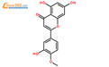 香叶木素;3',5,7-三羟基-4'-甲氧基黄酮结构式图片|520-34-3结构式图片
