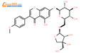 7-[(2S,3R,4S,5S,6R)-6-[[(2R,3R,4R)-3,4-dihydroxy-4-(hydroxymethyl)oxolan-2-yl]oxymethyl]-3,4,5-trihydroxyoxan-2-yl]oxy-5-hydroxy-3-(4-methoxyphenyl)chromen-4-one结构式图片|15914-68-8结构式图片