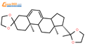3,20-二(乙烯二氧基)孕甾-5,7-二烯结构式图片|19592-55-3结构式图片
