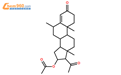 醋酸甲羟孕酮（甲孕酮，安宫黄体酮，17α-乙酰氧基-6α-甲基黄体酮）结构式图片|71-58-9结构式图片