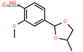 2-methoxy-4-(4-methyl-1,3-dioxolan-2-yl)phenol结构式图片|68527-74-2结构式图片