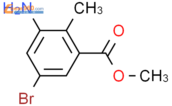 3-氨基-5-溴-2-甲基苯甲酸甲酯结构式图片|1000342-11-9结构式图片