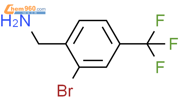 2-溴-4-三氟甲基苄基胺结构式图片|1001109-50-7结构式图片
