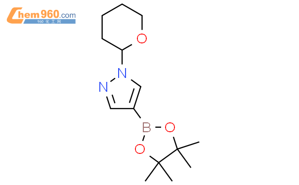 1-THP-4-吡唑硼酸频哪醇酯结构式图片|1003846-21-6结构式图片