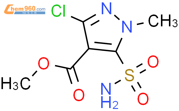 3-氯-5-氨基磺酰基-1-甲基吡唑-4-甲酸甲酯结构式图片|100784-27-8结构式图片