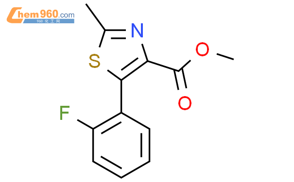 5-(2-氟-苯基)-2-甲基-噻唑-4-羧酸甲酯結構式圖片|1007875-07-1結構