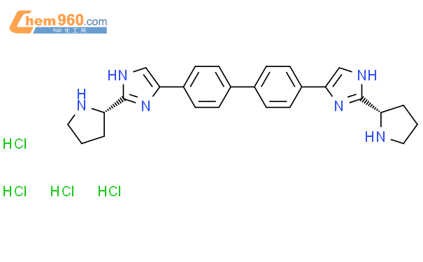 5,5'-[1,1'-biphenyl]-4,4'-diylbis[2-(2S)-2-pyrrolidinyl hydrochloride (1:4)
