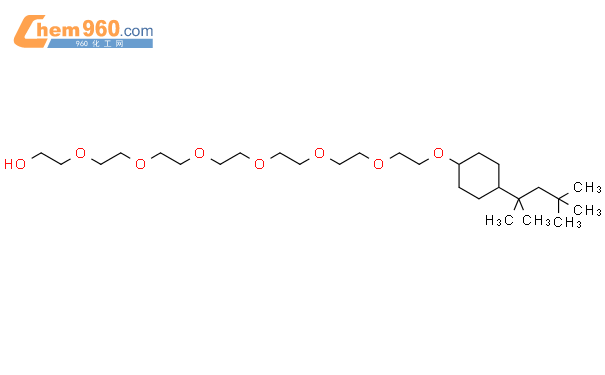 叔辛基苯氧基聚乙烯乙氧基乙醇结构式图片|101013-07-4结构式图片