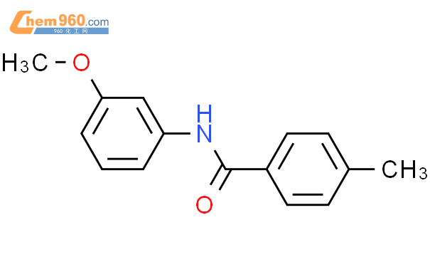 101078-45-9,N-(3-methoxyphenyl)-4-methylbenzamide化学式、结构式、分子式、mol – 960化工网