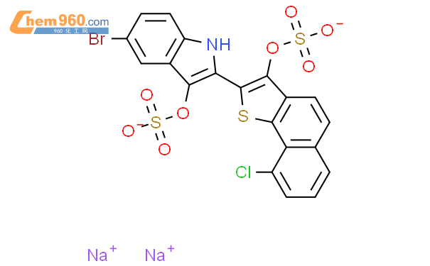 1H-Indol-3-ol,5-bromo-2-[9-chloro-3-(sulfooxy)naphtho[1,2-b]thien-2-yl ...