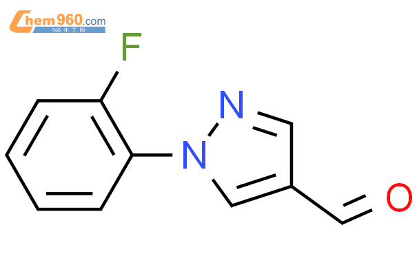 1-(2-氟苯基)吡唑-4-甲醛結構式圖片
